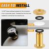 Solid Brass Bulkhead Fittings(2-Pack), 1/4 NPT Taper Female, 3/4" Straight Male Thread Water Tank Connectors