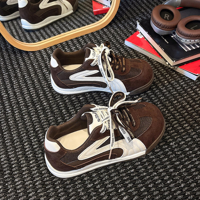 Inner height-increasing German training shoes retro and lightweight spring and autumn sports and leisure shoes soft-soled small Forrest Gump shoes