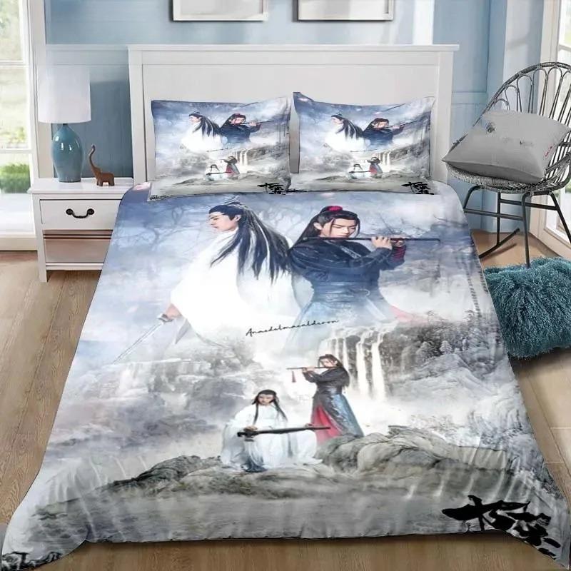 The Untamed Xiao Zhan Wang Yi Bo Bedding Set Single Twin Full Queen King Size Bed Set for Adult Kid Bedroom