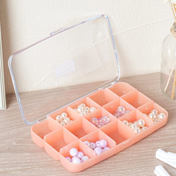 Hergestellt in Japan Pure101 15-Fächer Aufbewahrungsbox Rosa