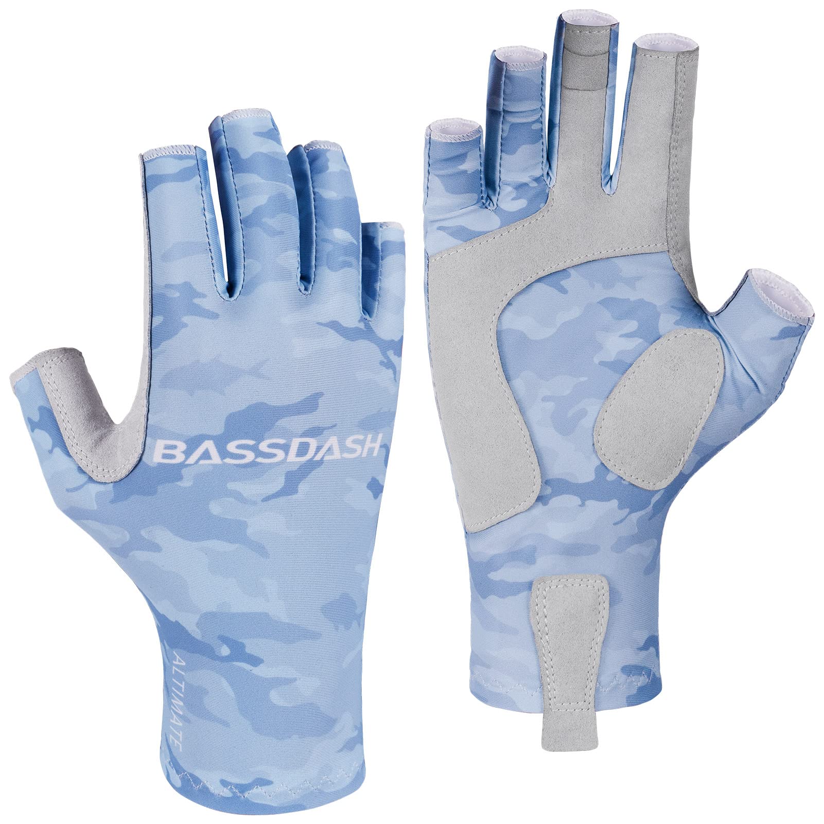 

Bassdash Fishing UV Sun Quick Finger Gloves, Protection, Protection, Drying, UPF50+, 3/4
