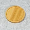 Round Tea Coaster Bamboo Wood Holder Flower Pot Storage Coasters Creative Coffee Coasters Home Kitchen Decor Gardening Supply
