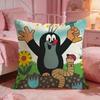 TThe Little MoleS Anime Cushion Cover Premium Comfort Reversible Pillow Cove Two In One Design For Any Room  Car Interior