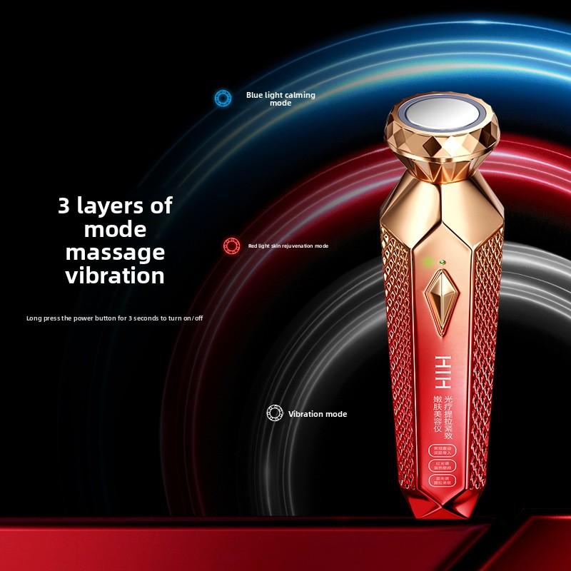 Lifting, Firming, Skin Rejuvenation Beauty Device Red and Blue Light Vibration Promotes Absorption Portable Rechargeable Beauty Device