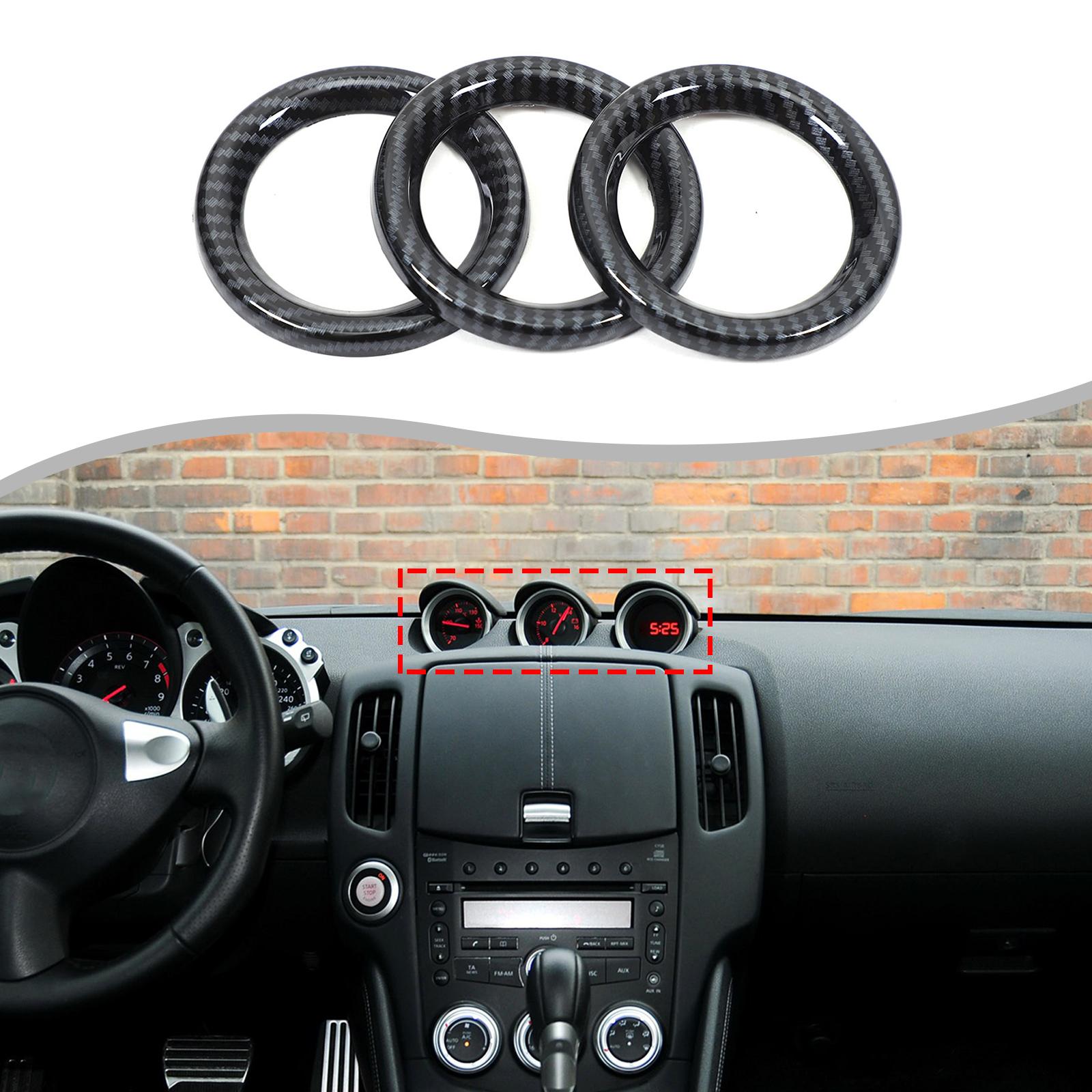 Carbon Fiber ABS Inner Dashboard Frame Trim Cover For Nissan 370Z 2009-