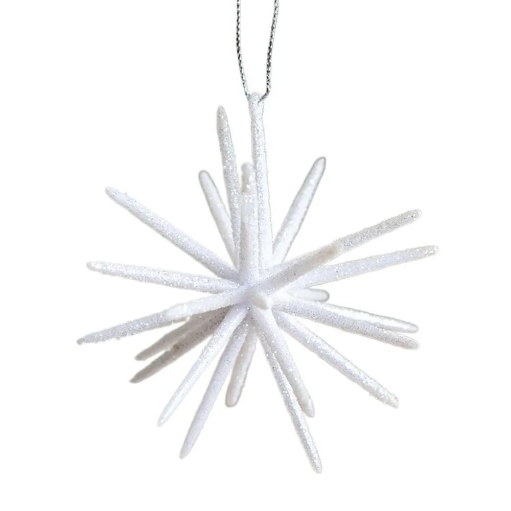 Transparenter Stern zum Aufhängen am Weihnachtsbaum Weihnachtsstern-Anhänger Explodierender weißer Stern Neujahrssterne Weihnachtsdekorationen