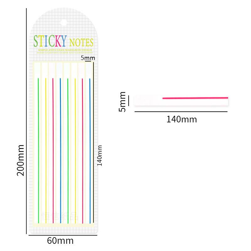 160sheets/set Strips Shape Sticky Note Index Label Knowledge Points Mark Stickers for Diary Notebook Decor Stickers Notepad
