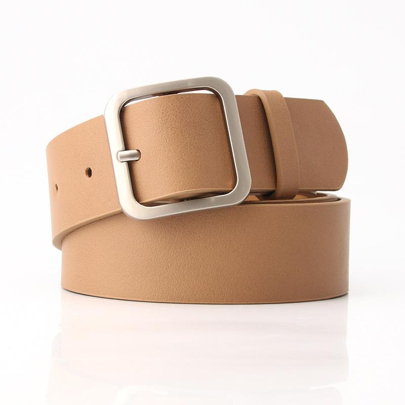 This New Korean-style Women's Belt Is Retro, Simple and Versatile. It Features A Square Buckle and Pu Leather, Making It A Popular Belt for Women