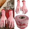 Scary Blood Bandage Broken Severed Hands Halloween Bloody Cloth Strips Haunted House Decorations Blood Gauze Bandage