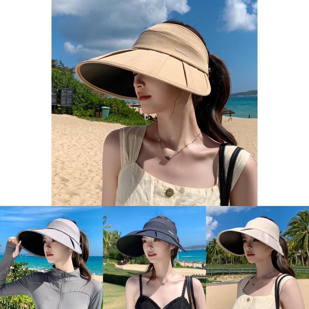 Summer Sun Protection Hat With Large Brim And Breathable Polyester For Outdoor Activities