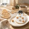 Cake Chocolate Decorating Tools Christmas TicTacToe Cookie Cutter, Snowman Tree Shaped Mold for Holiday Bakery Equipment Home Baking, DIY Biscuit