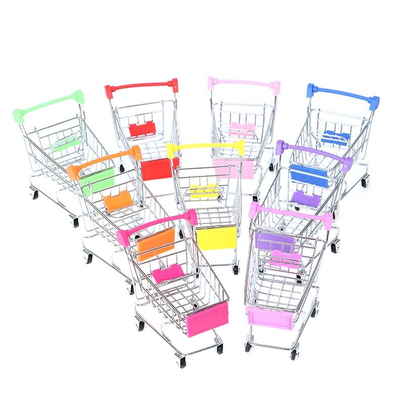 1 Pcs Mini Shopping Cart Supermarket Handcart Shopping Cart Storage Toy
