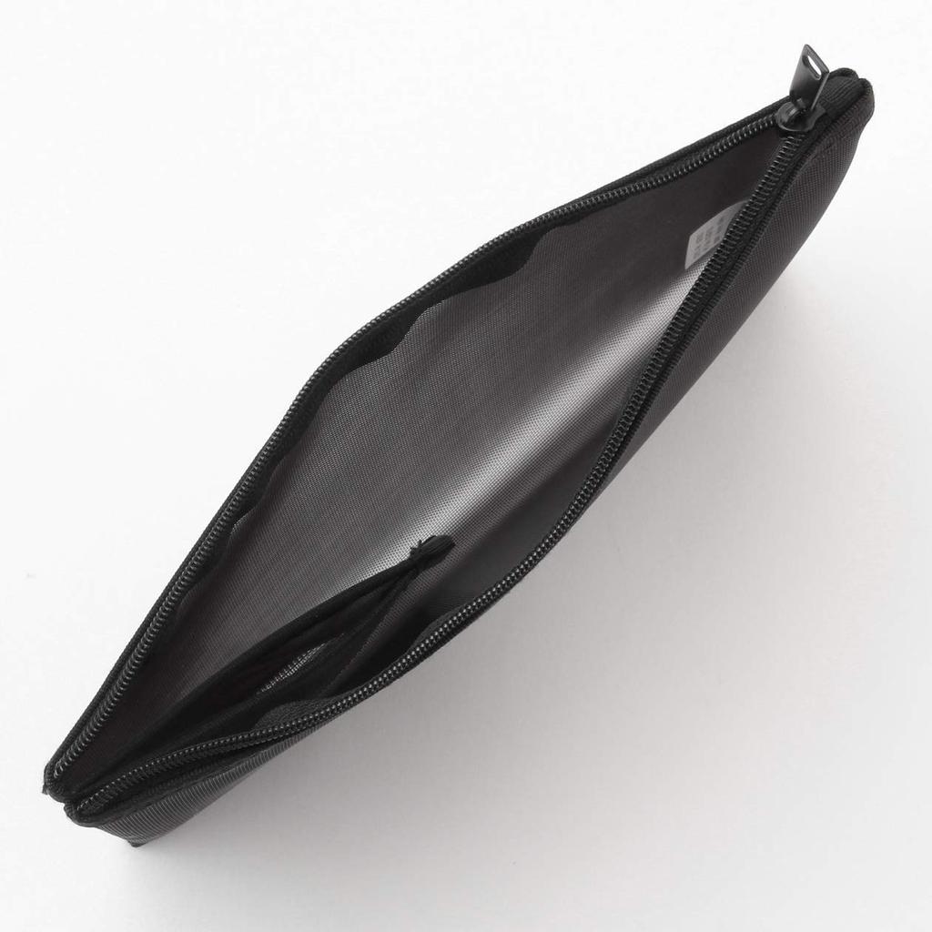 MUJI Nylon Mesh Case with Pocket B6 Size NDC19A0S Black