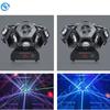 200W Stage Projector Three Heads RGBW 3in1 LED Laser Beam Rotating Moving Head Lights DMX512 for Nightclub Disco Party