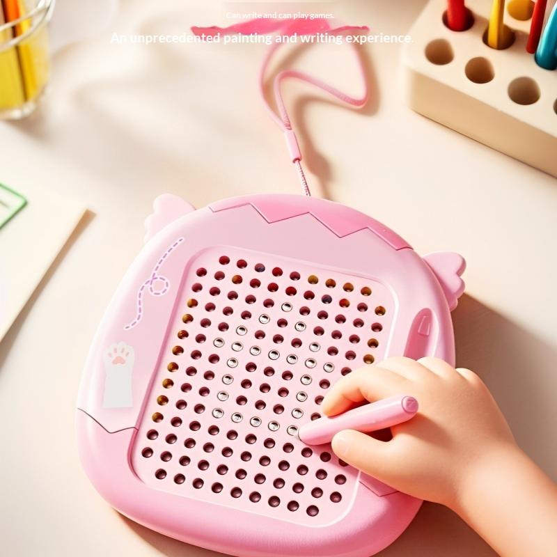 Diy Magnetic Cat Hairstyle Art Board Creative Steel Ball Drawing Toy Stress Relief Toy For Kids And Students Diy Graffiti Board