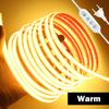 220V 230V Dæmpbar COB LED Neon Striplys EU/AU/UK Stik Sæt Super Lys Stærk 288LED/M Fleksibel Klæbestrimmel Indendørs Udendørs Dekoration