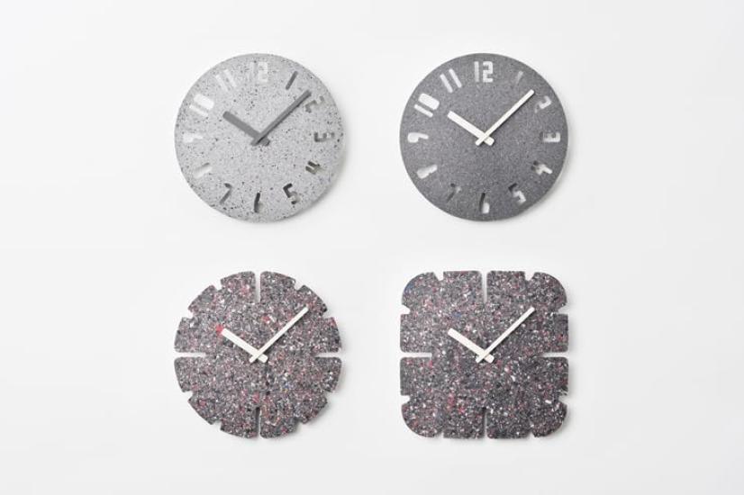 Lemnos Paneco Clock Analog Wall Clock, Light Gray, Made from Recycled Fiber Board, HIL22-10 LGY
