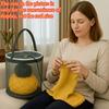 1Pc Mesh Knitting Storage Bag with Zipper, Portable Yarn Ball & Crochet Tool Organizer Pouch