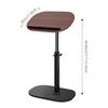 C Shaped End Table Adjustable Height Skinny Side Table 360 Degree Swivel TV Tray Table Night Stand with 2-Tier Storage Shelf Reversible Couch Table