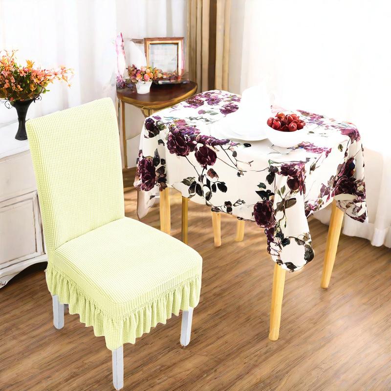 Skirt, Chair Cover, Backrest Integrated Dining Chair Cover, Universal Stool Cover, Seat Cover, Elastic Dining Table, Chair Cover