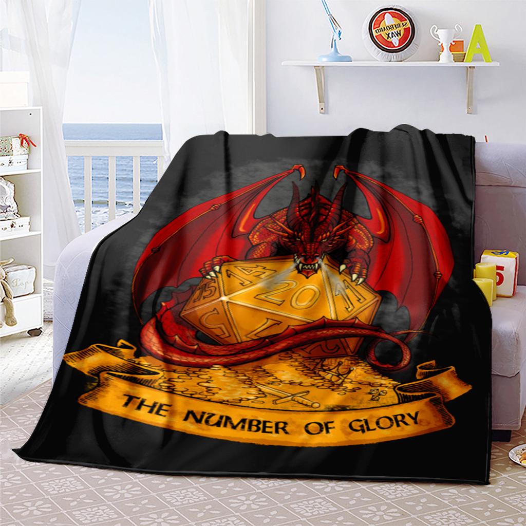 Coperta Dungeons Dragons Dadi Perfetta Per Tutte Le Stagioni Morbida Confortevole Divano Ufficio Pisolini Viaggi Regalo Festivo