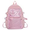 Versatile Large-Capacity Transparent Ita Backpack for Girls and Women