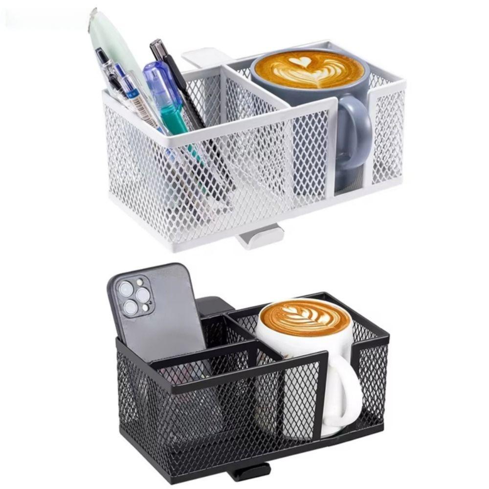 

Metal Clip Under Desk Headphone Hanger Anti-Spill Rotating Headphone Stand Gaming Desk білий