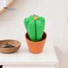 Decorative Artificial Plant for Office Handmade Cactus Ornaments, Soft Fabric Potted Desk Small Succulents Decor Decor, No Watering Mini Desktop