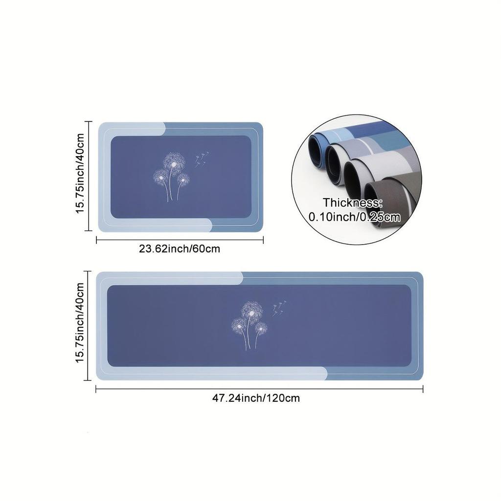 Moderní minimalistická neklouzavá kuchyňská rohož z křemeliny - Absorbující vodu a olej, Omyvatelná podlahová rohož