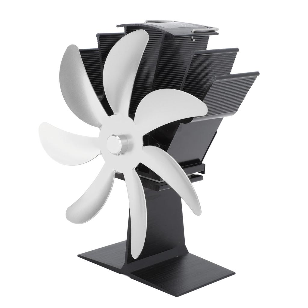 7-Blatt-Wärmebetriebener Ofenventilator, thermoelektrische Kaminventilatoren aus Aluminiumlegierung für Holzbrenner