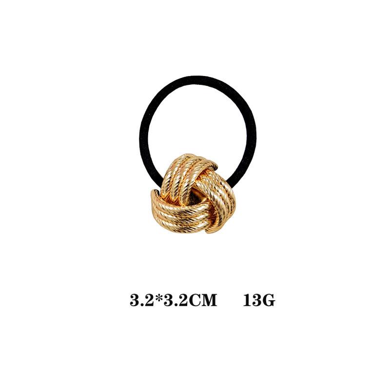 Retro Gold Geometric Hair Clips and Ponytail Ties