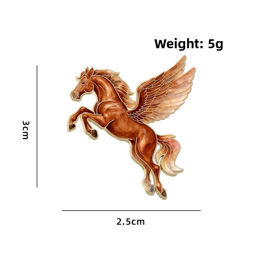 

Traditional Horse Brooches Enamel Zodiac Animal Badge New Running Horse Brooch Jewelry Accessories 10