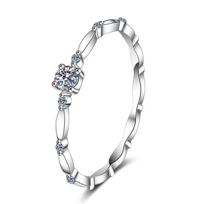 S925 Sterling Silver 10 Point Moissanite Eternity Band Exquisite Ring D VVS1 Premium Fine Jewelry For Women