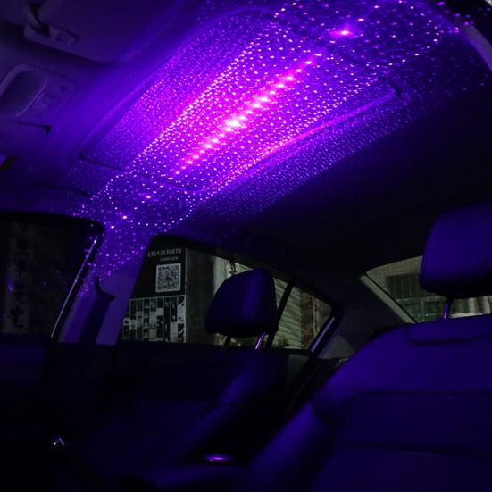 Ambient Star Light Starry USB Metal Modified Roof Interior Decor Lamp Projector for Car