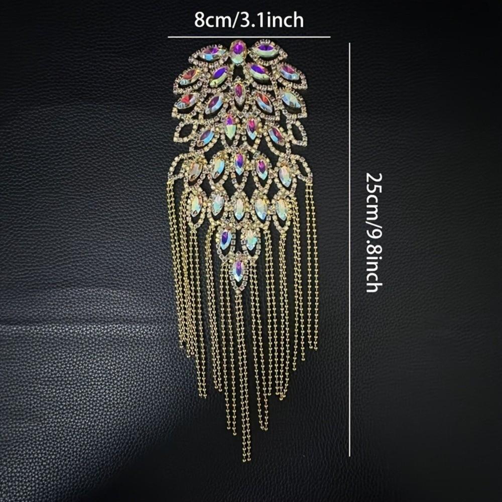 Pin Beads Tassel Epaulette Rhinestone Shoulder Jewelry Clothing Accessories
