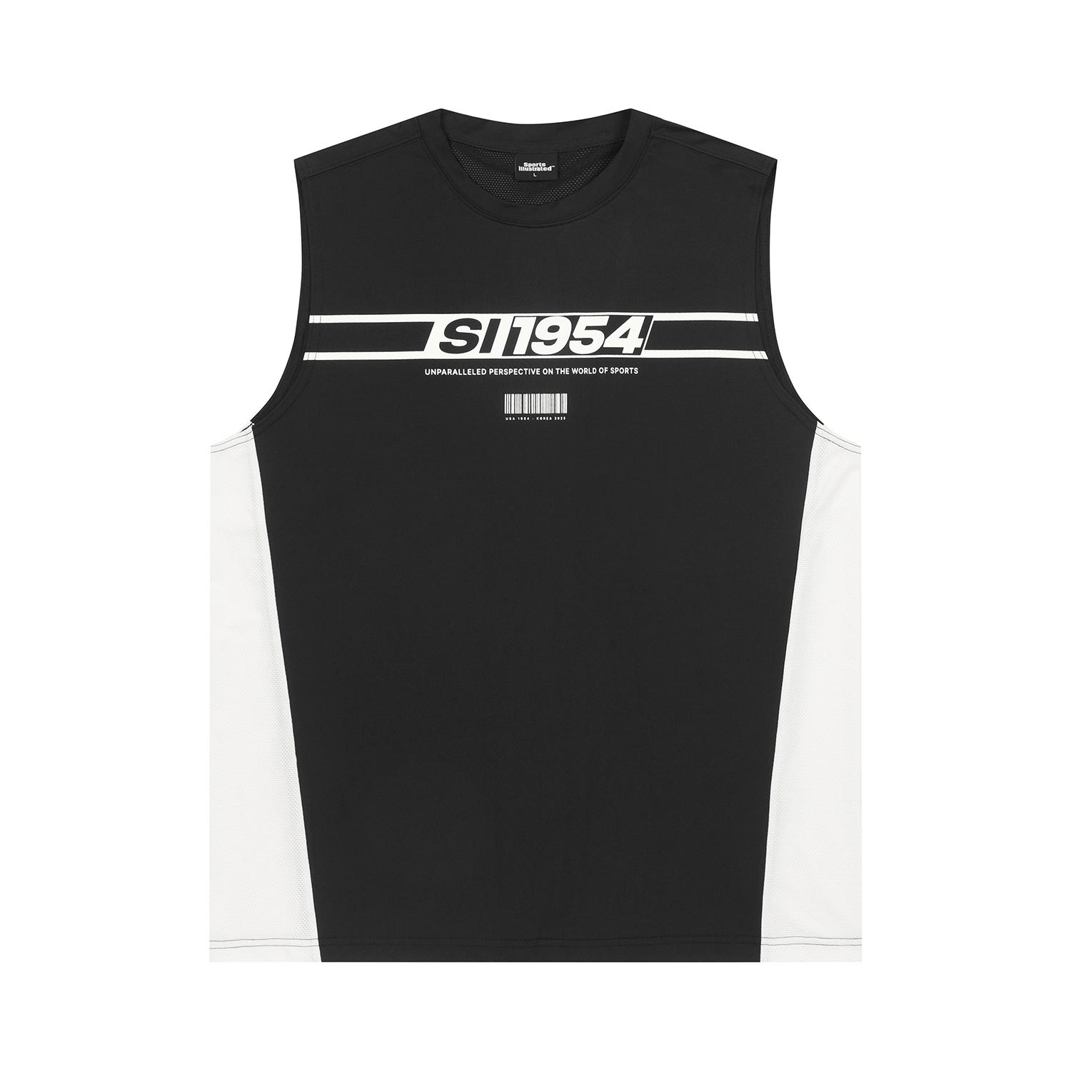 Sports Illustrated 1954 Graphic Sleeveless Round T-Shirt (Black) L