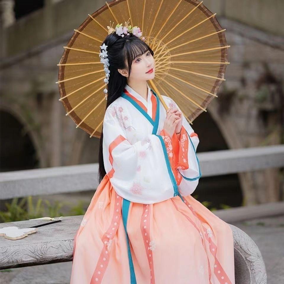 Set di vestiti da donna Hanfu in stile Hanfu delle dinastie cinesi Wei e Jin