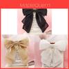 Elegant Ceramic Bow Tie Collar Accessory For Women With Plush Fabric Detail For Formal Wear