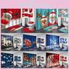 Premium Christmas Shower Curtain With Toilet Seat Cover Mats Rug Set For Stylish Holiday Bathroom
