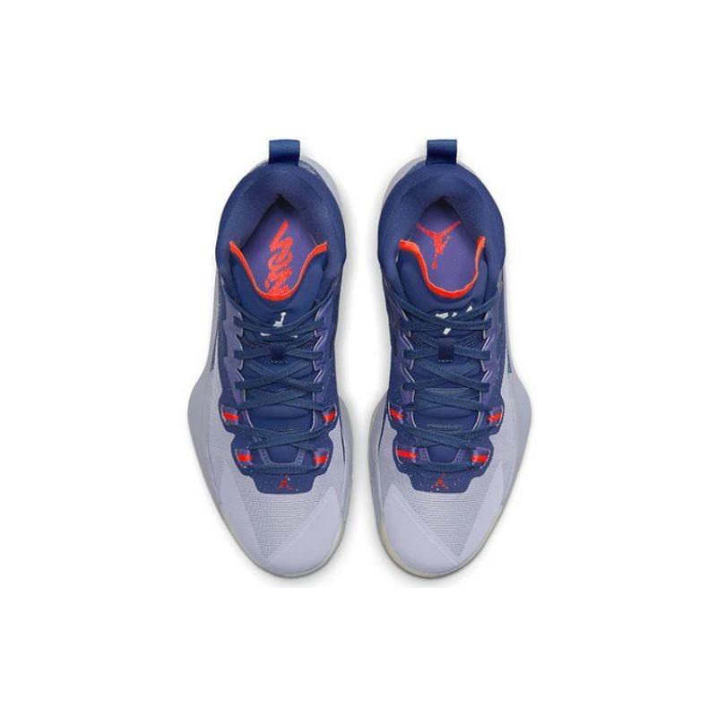 Jordan Zion 1 ZNA men mid-top basketball shoes purple blue glow-in-the-dark overseas version DA3130-400