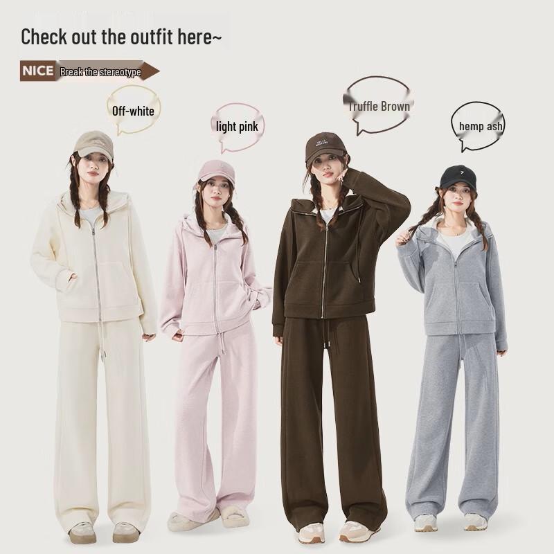 Huili Women's American Style Fleece-Lined Zippered Hoodie