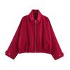 Giacca da Pilota a Quadri da Donna con Collo Alto e Maniche Lunghe Capospalla Casual Chic Autunno 2026
