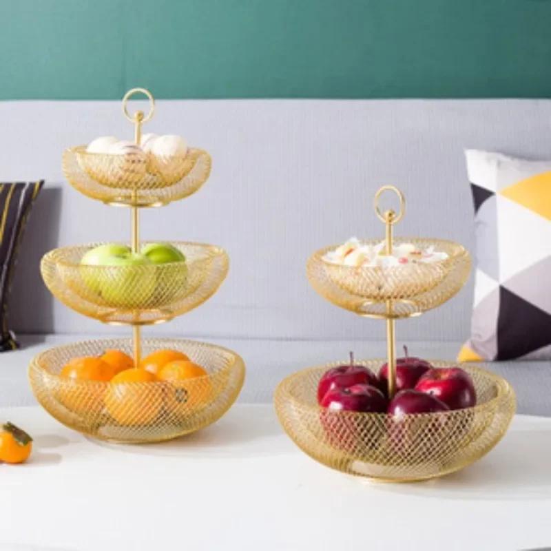 Nordic Fruit Plate Living Room Multi-layer Fruit Basket Creative Multi-functional Fruit Lou Home Storage Snack Plate