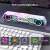 Desktop Wired Bluetooth Soundbar Computer Speaker HIFI Stereo Soundbox with Dynamic RGB Light Effect Double Bass Diaphragm
