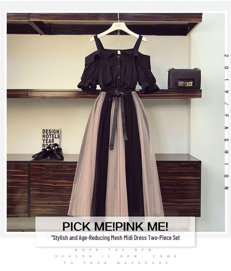 Plus Size Spring/Summer 2021 Slimming Fashion Dress Set for Women