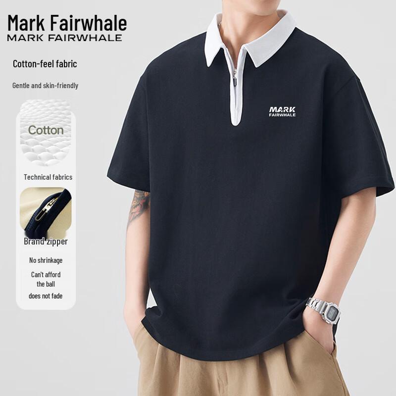 Mark Fairwhale Men's Summer Casual Polo T-Shirt