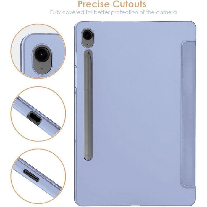 Coque + Verre Trempé -E.F.CONNECTION - pour Samsung Galaxy Tab S9 FE / S10 FE - Protection Antichoc - Violet - 10,9 Pouces