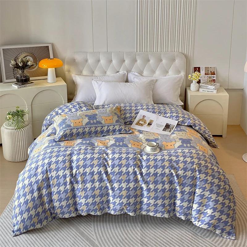 Vintage Floral Duvet Cover Boho Garden Style Comforter Cover with Zipper Queen Bedding for All Season Soft Breathable Easy Care