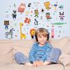 Cartoon Animal Wall Stickers, Removable Decals for Kids Room, Cabinet Fridge DIY Decor, Multi Surface Peel and Stick Mural