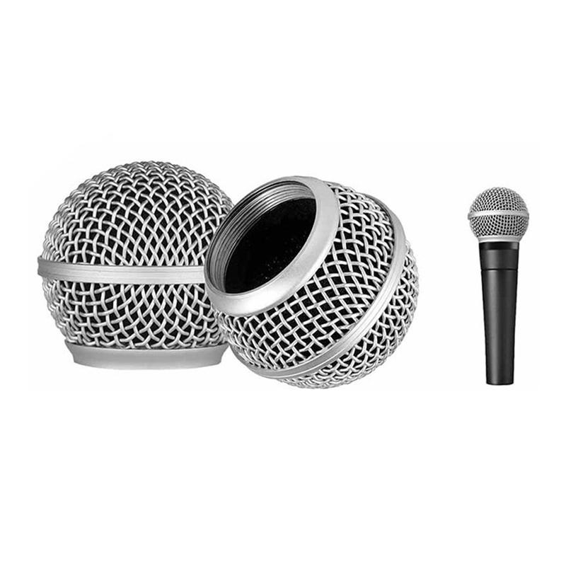 Microphone Replacement Head Steel For Sm58 Q7 Mesh Handheld Microphone Grill Mesh Head Fits Shure Beta 58A